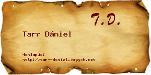 Tarr Dániel névjegykártya